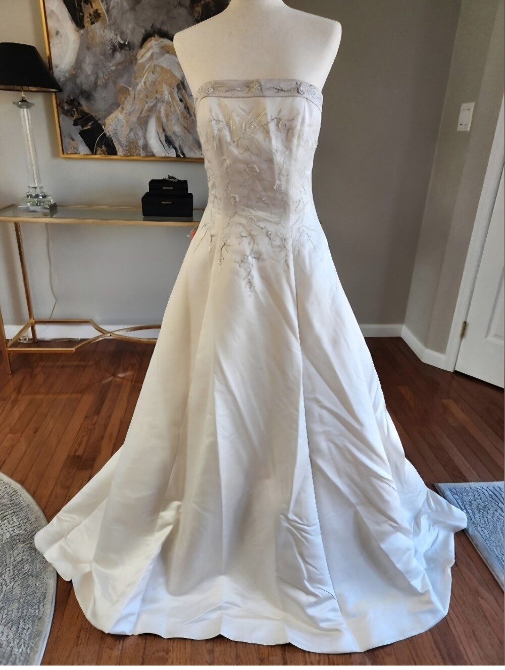 Strapless Ivory Demetrios Wedding Gown Vintage Classic